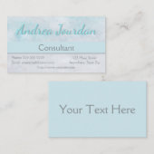 パステルターコイズ&グレー名刺 名刺 (正面/裏面)