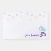 パステルターコイズ＆パープルの人魚姫 ポストイット (正面)