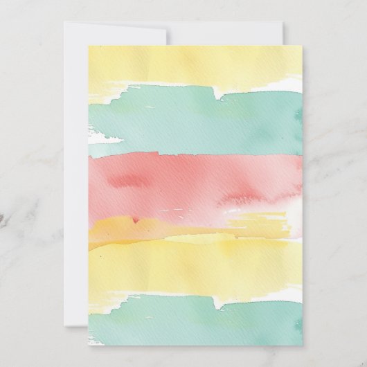 パステルダイブインファイブプールパーティの招待状 招待状 (裏面)