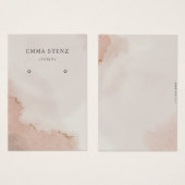 パステルダスティピンク&金ゴールドイヤリングディスプレイカード (正面&裏面)