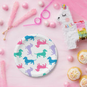 パステルダックスフント ペーパープレート (パーティー)