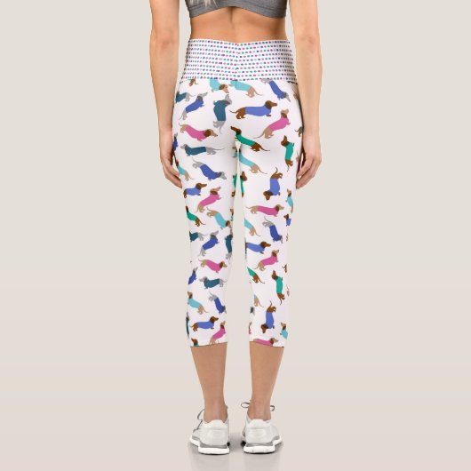 パステルダックスンズアンド水玉模様 カプリレギンス (裏面)