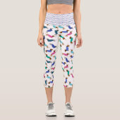 パステルダックスンズアンド水玉模様 カプリレギンス (正面)