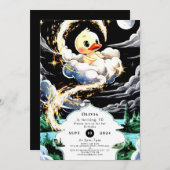 パステルダック誕生日 招待状 (正面/裏面)