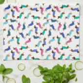 パステルダッシュント皿タオル キッチンタオル (折り畳み)