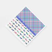 パステルダッシュンドプレイド紙ナプキンス スタンダードランチョンナプキン (角)