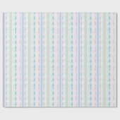 パステルダマスクとストライプのデザイン ラッピングペーパー (フラット)