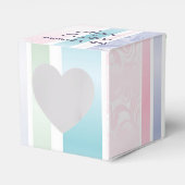 パステルダマスクウェディングサンキュー フェイバーボックス (正面サイド)