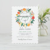 パステルダリアワイルドフラワーリースバチェロレッテ 招待状 (スタンド正面)
