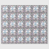 パステルダルマチアンパピーウォータースカラー誕生日 ラッピングペーパー (フラット)