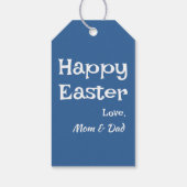 パステルダークブルーイースターパターン ギフトタグ (裏面)