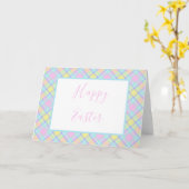 パステルチェック カード (黄色い花)