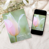 パステルチューリップ春お祝いオブライフ葬儀 招待状