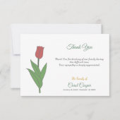 パステルチューリップ葬儀サンキューノートカード サンキューカード (正面)