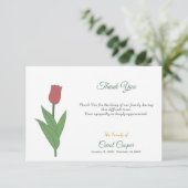 パステルチューリップ葬儀サンキューノートカード サンキューカード (スタンド正面)