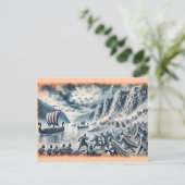 パステルチョークスケッチのスティクレスタッドの戦い ポストカード (スタンド正面)