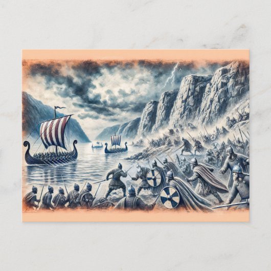 パステルチョークスケッチのスティクレスタッドの戦い ポストカード (正面)