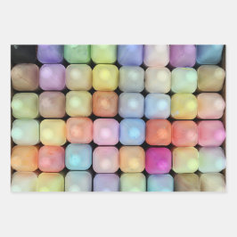 パステルチョークスティックの夏の色 ラッピングペーパーシート