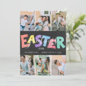 パステルチョークファミリーイースターグリーティング | 6枚 シーズンカード (スタンド正面)