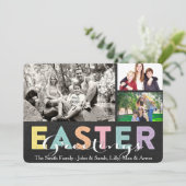 パステルチョークファミリーイースター(3枚の写真を紹介) シーズンカード (スタンド正面)