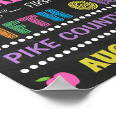 パステルチョークボード新学期5年生サイン ポスター (角)