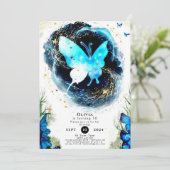 パステルチルドッズバタフライ誕生日 招待状 (スタンド正面)