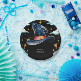 パステルチルドレンおもしろいウィザード誕生日 ペーパープレート