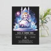 パステルチルドレンプリンセス誕生日 招待状 (スタンド正面)