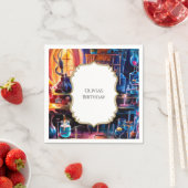 パステルチルドレン魔法サイエンティスト誕生日 スタンダードカクテルナプキン (インサイチュ)