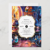 パステルチルドレン魔法サイエンティスト誕生日 招待状 (正面)