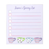 パステルティーパーティーカップティーカップカップカップカップカップスーパーマーケット一覧 ノートパッド (正面)