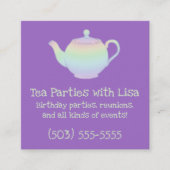 パステルティーポット スクエア名刺 (正面)