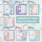 パステルティール(緑がかった色)マーメイドパーティーアドベンチャーキーチェーン キーホルダー