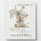 パステルテディベアの誕生日 フォトプラーク (正面)