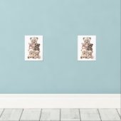 パステルテディベアーズのスタック (ウッドフロア)