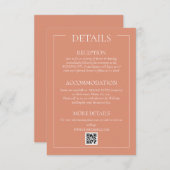 パステルテラコタフォーマル結婚ズ詳細 エンクロージャーカード (正面/裏面)