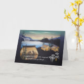 パステルテンツアットサンセットナイトサウンズ感動的 カード (黄色い花)