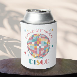 パステルディスコボールバースデーパーティカスタムー 缶クーラー