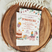 パステルディノパーティー誕生日 招待状