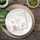 パステルディノフットプリント誕生日ナプキンス スタンダードランチョンナプキン