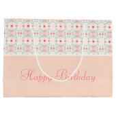 パステルディンティパターン（の模様が）ある ラージペーパーバッグ (裏面)