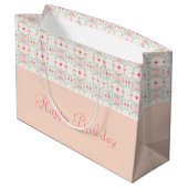 パステルディンティパターン（の模様が）ある ラージペーパーバッグ (裏面アングル)