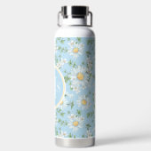 パステルデイジーフラワーガーデンパターン ウォーターボトル (背面)