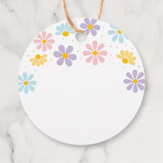 パステルデイジーフラワー誕生日 フェイバータグ (裏面)