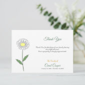 パステルデイジー葬儀サンキューノートカード サンキューカード (スタンド正面)