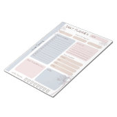 パステルデイリープランナー – カスタマイズ可能な名前 ノートパッド (アングル)