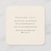 パステルデザイナーアーティストフラワーパターンレディース コーリングカード (裏面)