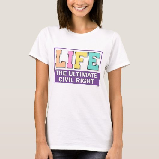 パステルデザインの女性向けシャツ Tシャツ (正面)