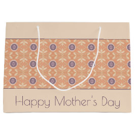 パステルデザインウィズピーチ ラージペーパーバッグ