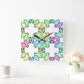 パステルデザイン スクエア壁時計 (ホーム)